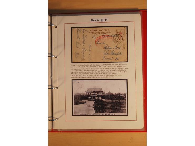1914/1919, umfangreiche Sammlung fast aller Lager mit ca. 190 Briefen und Karten auf Albenblättern mit Beschriftung, dabei vi