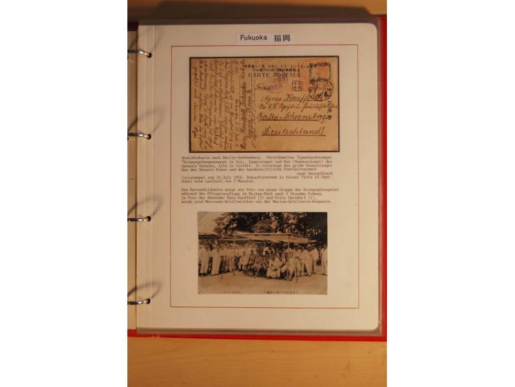 1914/1919, umfangreiche Sammlung fast aller Lager mit ca. 190 Briefen und Karten auf Albenblättern mit Beschriftung, dabei vi