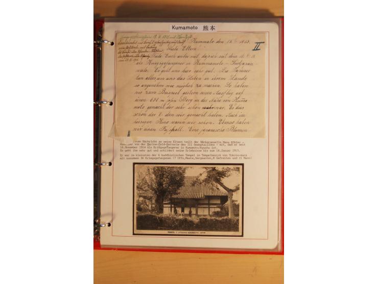 1914/1919, umfangreiche Sammlung fast aller Lager mit ca. 190 Briefen und Karten auf Albenblättern mit Beschriftung, dabei vi
