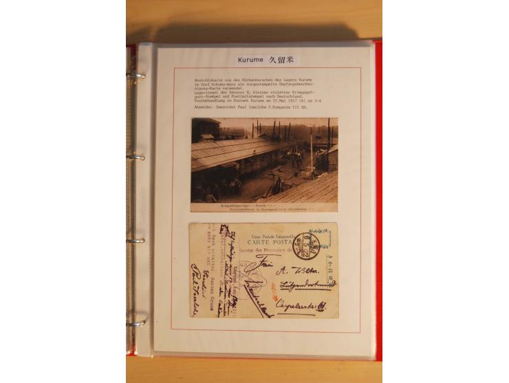 1914/1919, umfangreiche Sammlung fast aller Lager mit ca. 190 Briefen und Karten auf Albenblättern mit Beschriftung, dabei vi