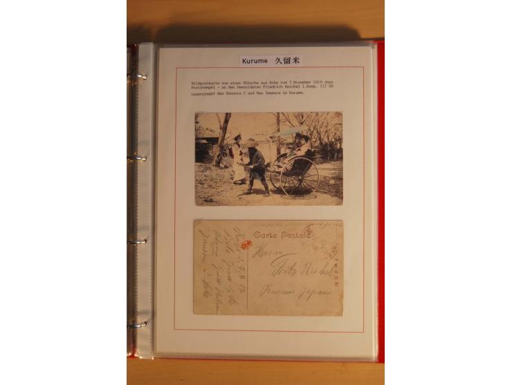 1914/1919, umfangreiche Sammlung fast aller Lager mit ca. 190 Briefen und Karten auf Albenblättern mit Beschriftung, dabei vi