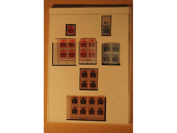  1918, ungebrauchte, postfrische und gestempelte Sammlung, dabei viele HAN, Oberränder, Einheiten, Farben und weitere Besonde