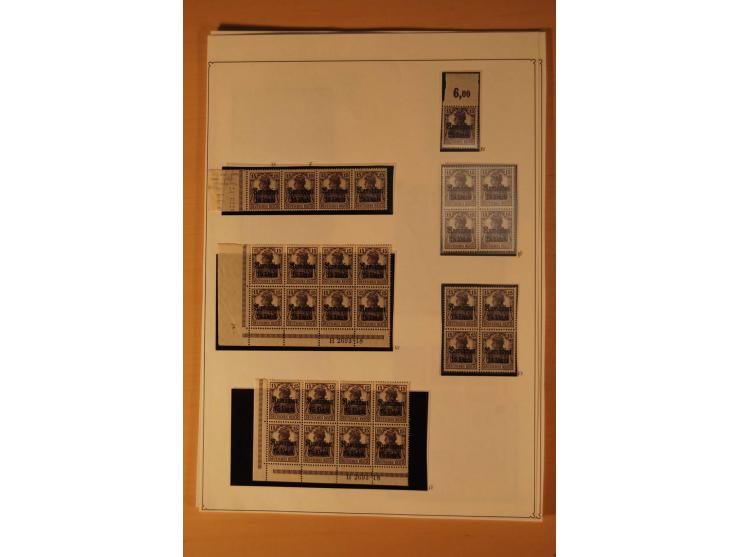  1918, ungebrauchte, postfrische und gestempelte Sammlung, dabei viele HAN, Oberränder, Einheiten, Farben und weitere Besonde