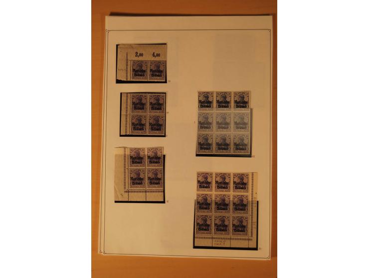  1918, ungebrauchte, postfrische und gestempelte Sammlung, dabei viele HAN, Oberränder, Einheiten, Farben und weitere Besonde