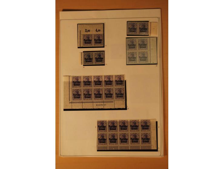  1918, ungebrauchte, postfrische und gestempelte Sammlung, dabei viele HAN, Oberränder, Einheiten, Farben und weitere Besonde