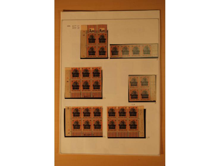  1918, ungebrauchte, postfrische und gestempelte Sammlung, dabei viele HAN, Oberränder, Einheiten, Farben und weitere Besonde