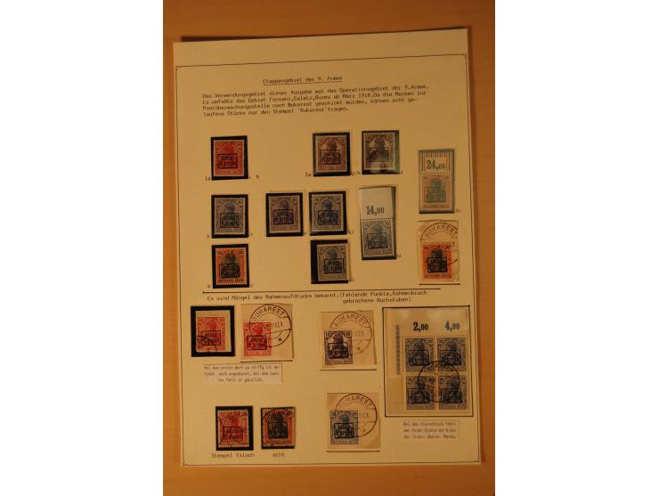  1918, ungebrauchte, postfrische und gestempelte Sammlung, dabei viele HAN, Oberränder, Einheiten, Farben und weitere Besonde