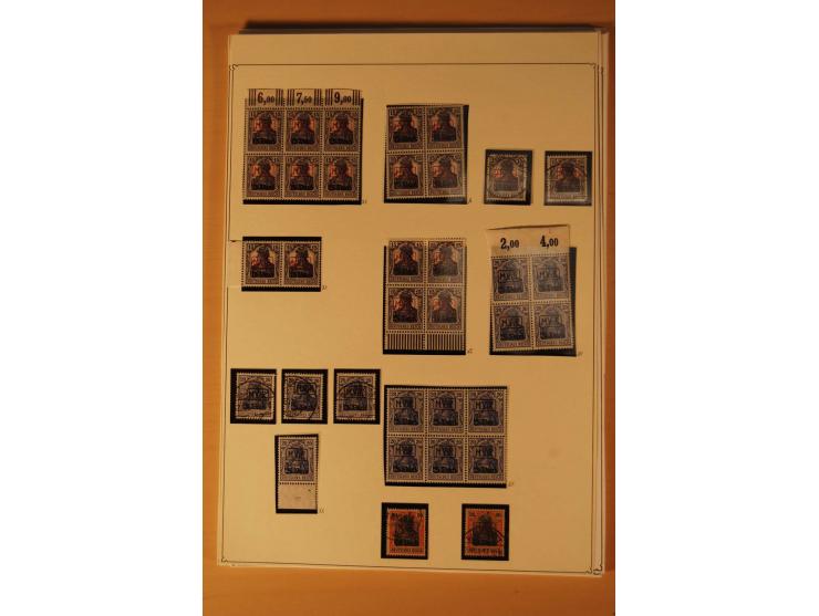  1918, ungebrauchte, postfrische und gestempelte Sammlung, dabei viele HAN, Oberränder, Einheiten, Farben und weitere Besonde