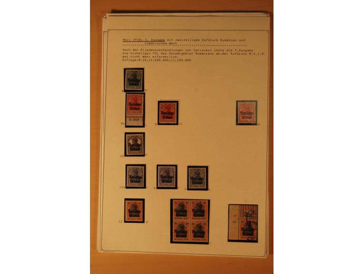  1918, ungebrauchte, postfrische und gestempelte Sammlung, dabei viele HAN, Oberränder, Einheiten, Farben und weitere Besonde