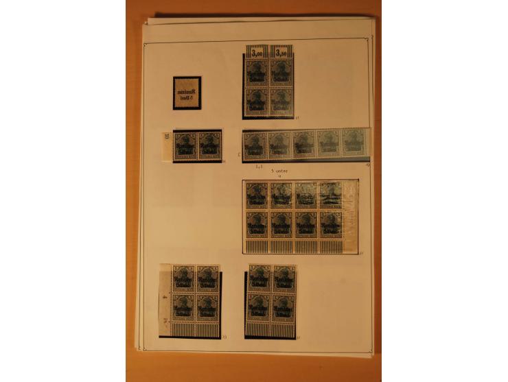  1918, ungebrauchte, postfrische und gestempelte Sammlung, dabei viele HAN, Oberränder, Einheiten, Farben und weitere Besonde