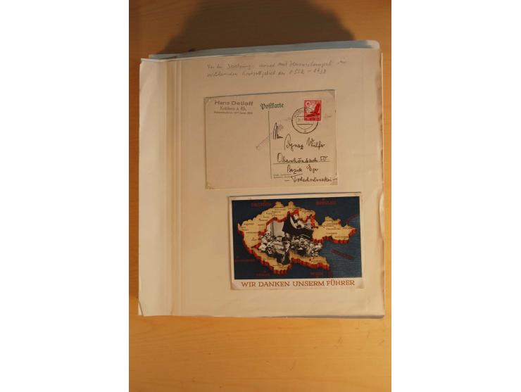 1938, umfangreiche, meist gestempelte und ungebrauchte Sammlung inkl. vielen Briefstücken, dabei bessere und kpl. Ausgaben, E