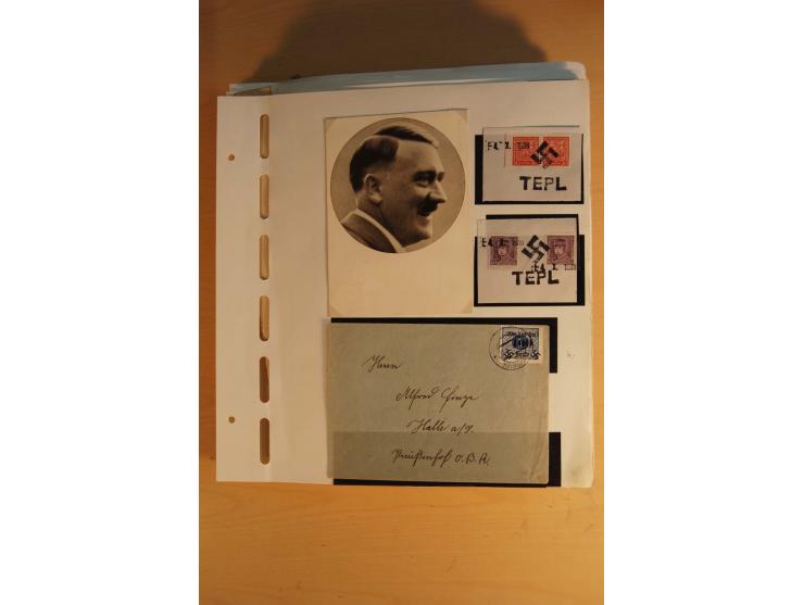 1938, umfangreiche, meist gestempelte und ungebrauchte Sammlung inkl. vielen Briefstücken, dabei bessere und kpl. Ausgaben, E