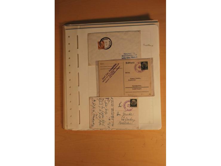 1938, umfangreiche, meist gestempelte und ungebrauchte Sammlung inkl. vielen Briefstücken, dabei bessere und kpl. Ausgaben, E