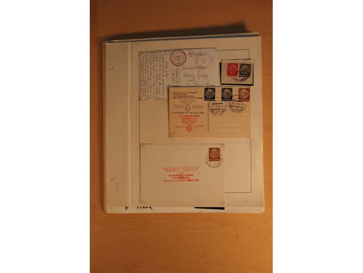 1938, umfangreiche, meist gestempelte und ungebrauchte Sammlung inkl. vielen Briefstücken, dabei bessere und kpl. Ausgaben, E