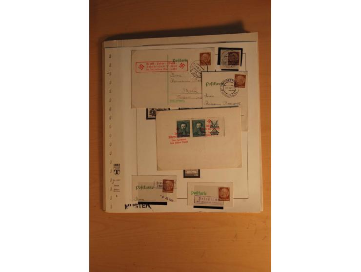 1938, umfangreiche, meist gestempelte und ungebrauchte Sammlung inkl. vielen Briefstücken, dabei bessere und kpl. Ausgaben, E