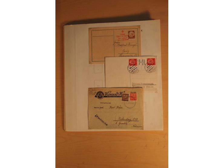 1938, umfangreiche, meist gestempelte und ungebrauchte Sammlung inkl. vielen Briefstücken, dabei bessere und kpl. Ausgaben, E