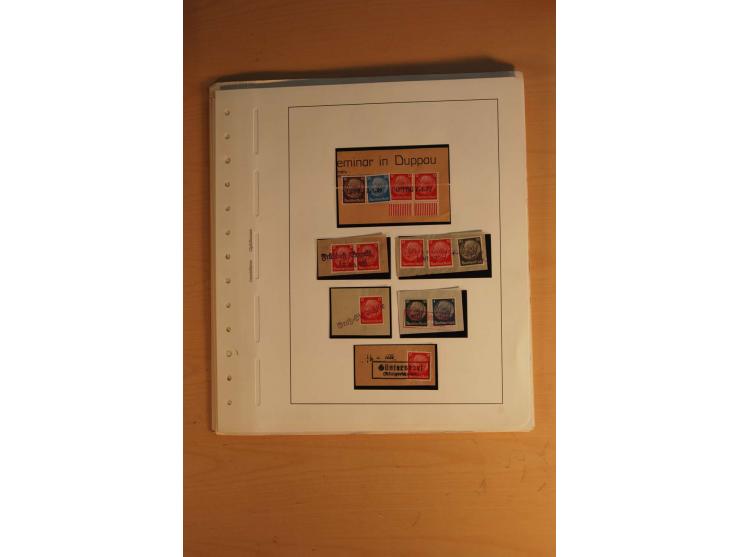 1938, umfangreiche, meist gestempelte und ungebrauchte Sammlung inkl. vielen Briefstücken, dabei bessere und kpl. Ausgaben, E