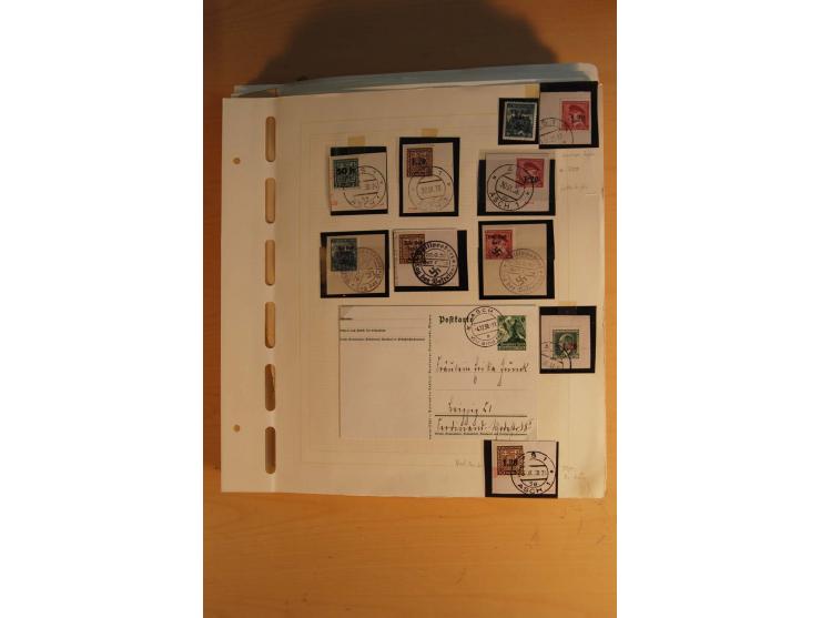 1938, umfangreiche, meist gestempelte und ungebrauchte Sammlung inkl. vielen Briefstücken, dabei bessere und kpl. Ausgaben, E