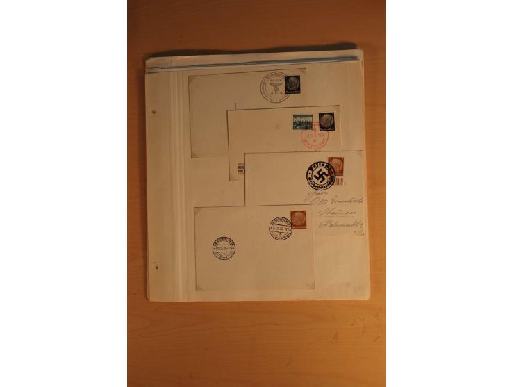 1938, umfangreiche, meist gestempelte und ungebrauchte Sammlung inkl. vielen Briefstücken, dabei bessere und kpl. Ausgaben, E