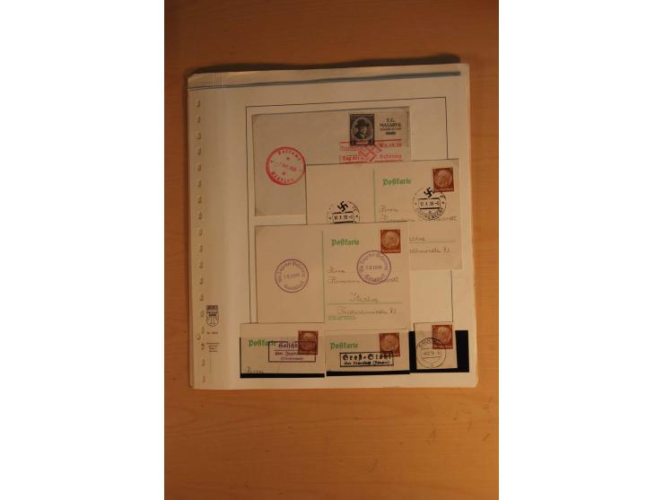 1938, umfangreiche, meist gestempelte und ungebrauchte Sammlung inkl. vielen Briefstücken, dabei bessere und kpl. Ausgaben, E
