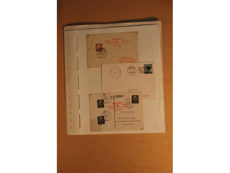 1938, umfangreiche, meist gestempelte und ungebrauchte Sammlung inkl. vielen Briefstücken, dabei bessere und kpl. Ausgaben, E