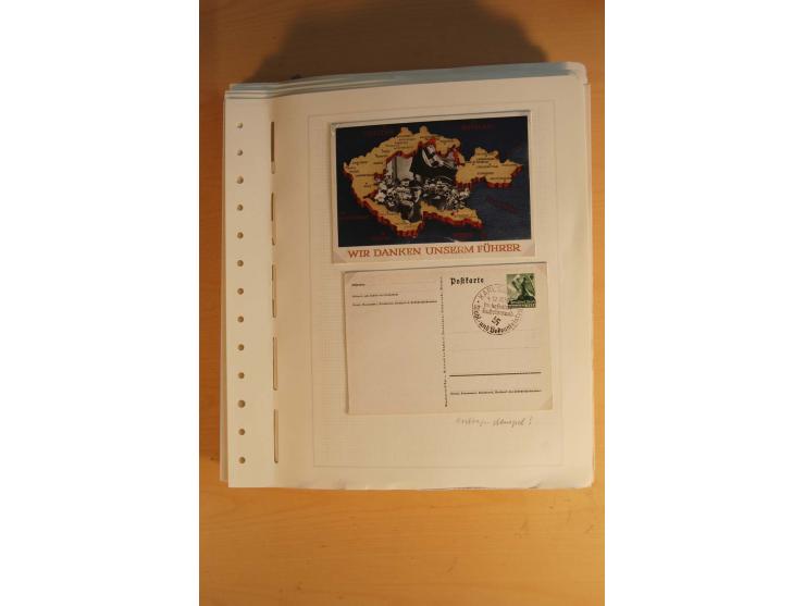 1938, umfangreiche, meist gestempelte und ungebrauchte Sammlung inkl. vielen Briefstücken, dabei bessere und kpl. Ausgaben, E