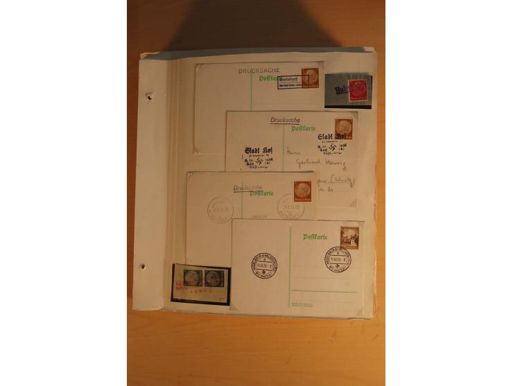 1938, umfangreiche, meist gestempelte und ungebrauchte Sammlung inkl. vielen Briefstücken, dabei bessere und kpl. Ausgaben, E