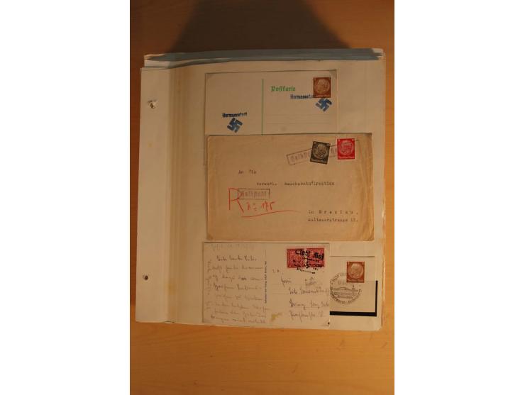 1938, umfangreiche, meist gestempelte und ungebrauchte Sammlung inkl. vielen Briefstücken, dabei bessere und kpl. Ausgaben, E