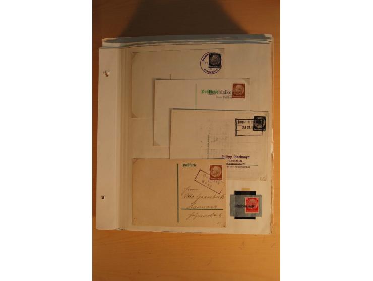 1938, umfangreiche, meist gestempelte und ungebrauchte Sammlung inkl. vielen Briefstücken, dabei bessere und kpl. Ausgaben, E