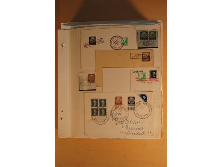 1938, umfangreiche, meist gestempelte und ungebrauchte Sammlung inkl. vielen Briefstücken, dabei bessere und kpl. Ausgaben, E