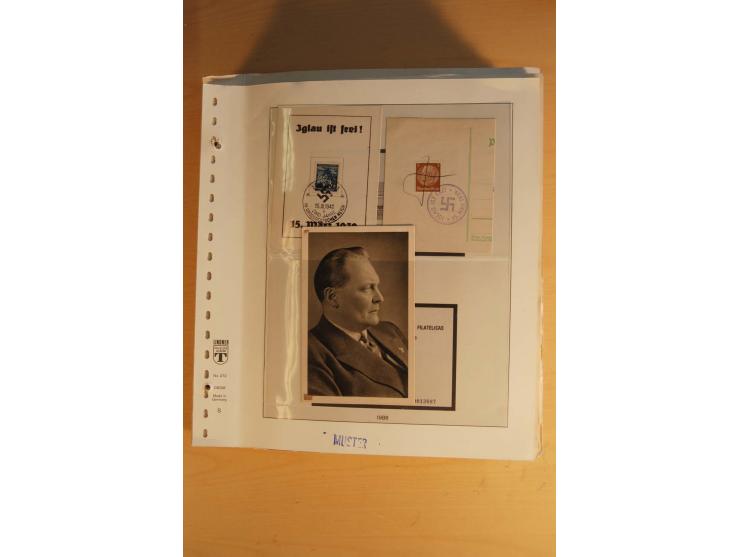 1938, umfangreiche, meist gestempelte und ungebrauchte Sammlung inkl. vielen Briefstücken, dabei bessere und kpl. Ausgaben, E