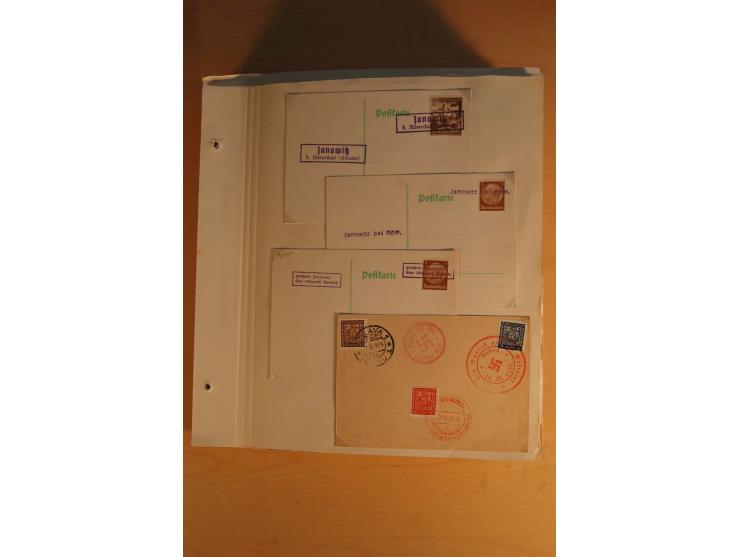 1938, umfangreiche, meist gestempelte und ungebrauchte Sammlung inkl. vielen Briefstücken, dabei bessere und kpl. Ausgaben, E
