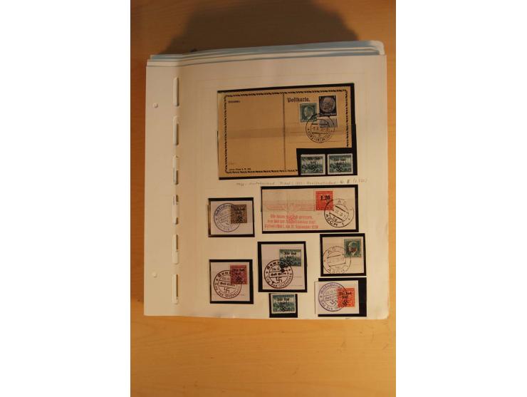 1938, umfangreiche, meist gestempelte und ungebrauchte Sammlung inkl. vielen Briefstücken, dabei bessere und kpl. Ausgaben, E