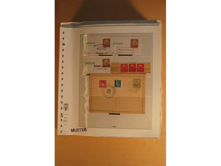 1938, umfangreiche, meist gestempelte und ungebrauchte Sammlung inkl. vielen Briefstücken, dabei bessere und kpl. Ausgaben, E