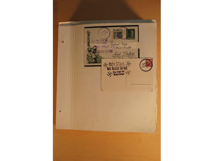 1938, umfangreiche, meist gestempelte und ungebrauchte Sammlung inkl. vielen Briefstücken, dabei bessere und kpl. Ausgaben, E