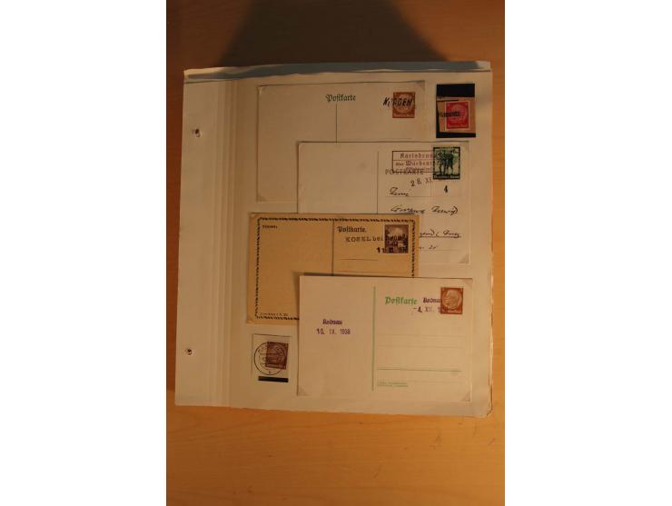 1938, umfangreiche, meist gestempelte und ungebrauchte Sammlung inkl. vielen Briefstücken, dabei bessere und kpl. Ausgaben, E