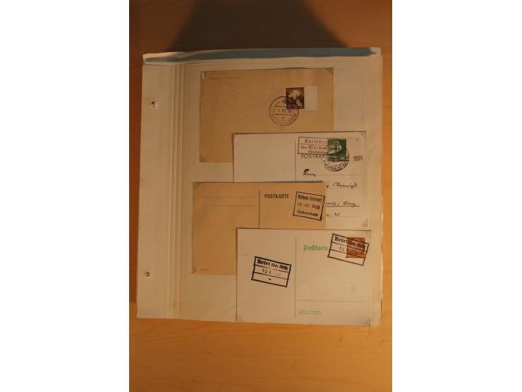 1938, umfangreiche, meist gestempelte und ungebrauchte Sammlung inkl. vielen Briefstücken, dabei bessere und kpl. Ausgaben, E