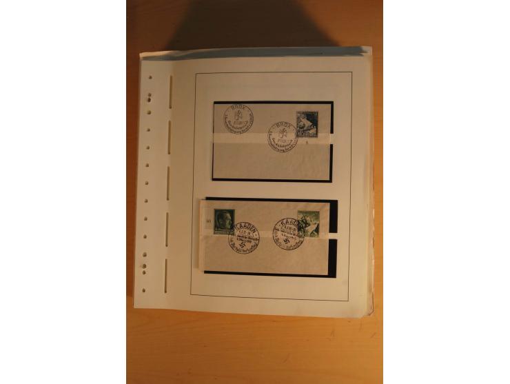 1938, umfangreiche, meist gestempelte und ungebrauchte Sammlung inkl. vielen Briefstücken, dabei bessere und kpl. Ausgaben, E