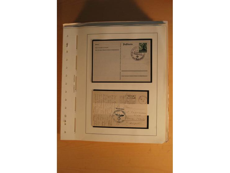 1938, umfangreiche, meist gestempelte und ungebrauchte Sammlung inkl. vielen Briefstücken, dabei bessere und kpl. Ausgaben, E