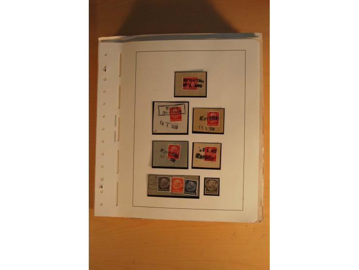 1938, umfangreiche, meist gestempelte und ungebrauchte Sammlung inkl. vielen Briefstücken, dabei bessere und kpl. Ausgaben, E