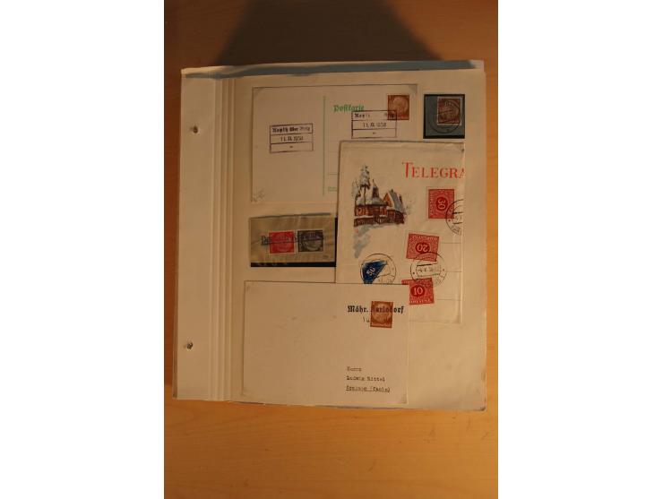 1938, umfangreiche, meist gestempelte und ungebrauchte Sammlung inkl. vielen Briefstücken, dabei bessere und kpl. Ausgaben, E