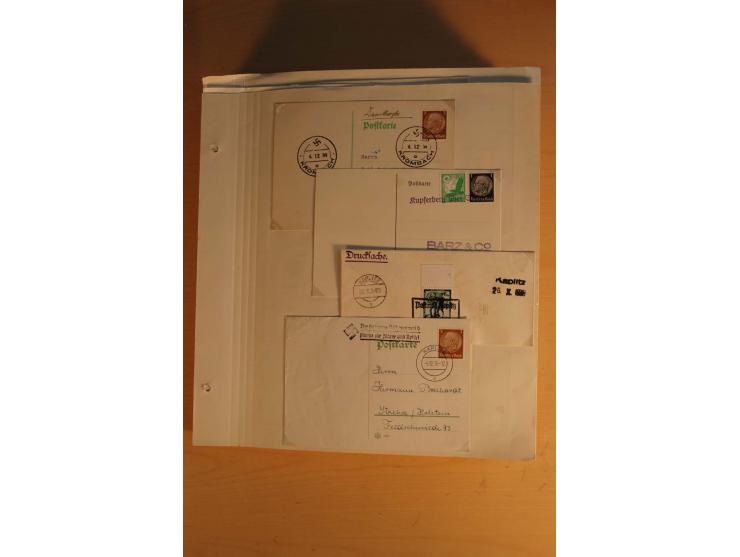 1938, umfangreiche, meist gestempelte und ungebrauchte Sammlung inkl. vielen Briefstücken, dabei bessere und kpl. Ausgaben, E