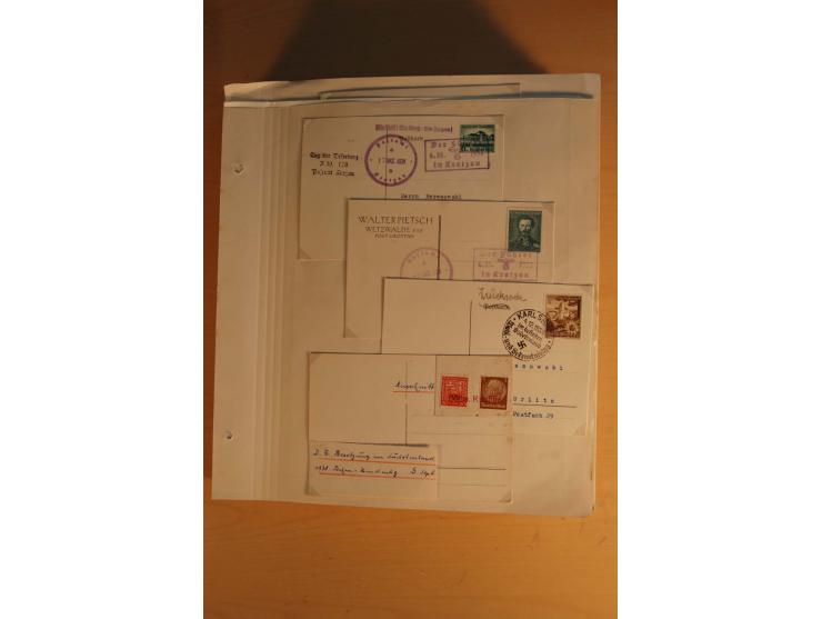 1938, umfangreiche, meist gestempelte und ungebrauchte Sammlung inkl. vielen Briefstücken, dabei bessere und kpl. Ausgaben, E