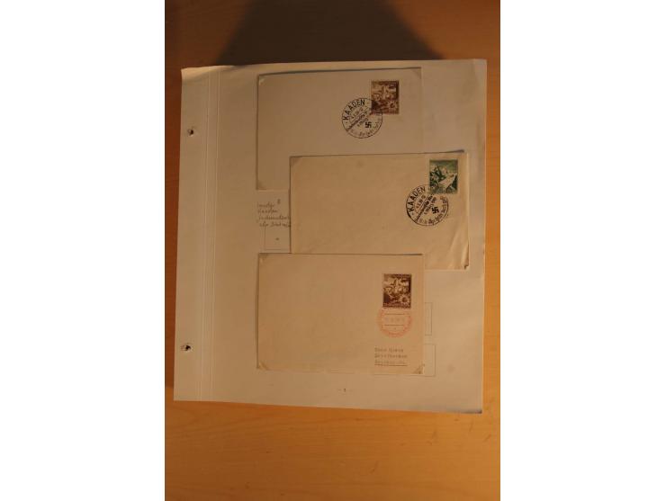 1938, umfangreiche, meist gestempelte und ungebrauchte Sammlung inkl. vielen Briefstücken, dabei bessere und kpl. Ausgaben, E