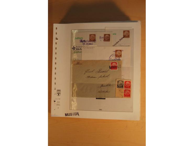 1938, umfangreiche, meist gestempelte und ungebrauchte Sammlung inkl. vielen Briefstücken, dabei bessere und kpl. Ausgaben, E