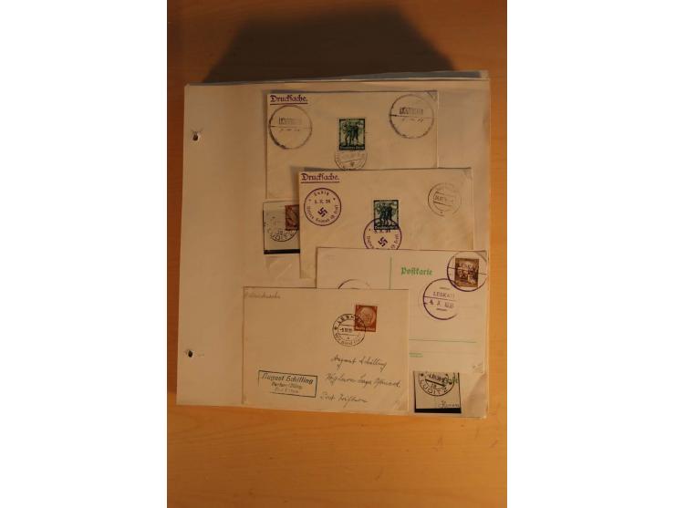 1938, umfangreiche, meist gestempelte und ungebrauchte Sammlung inkl. vielen Briefstücken, dabei bessere und kpl. Ausgaben, E