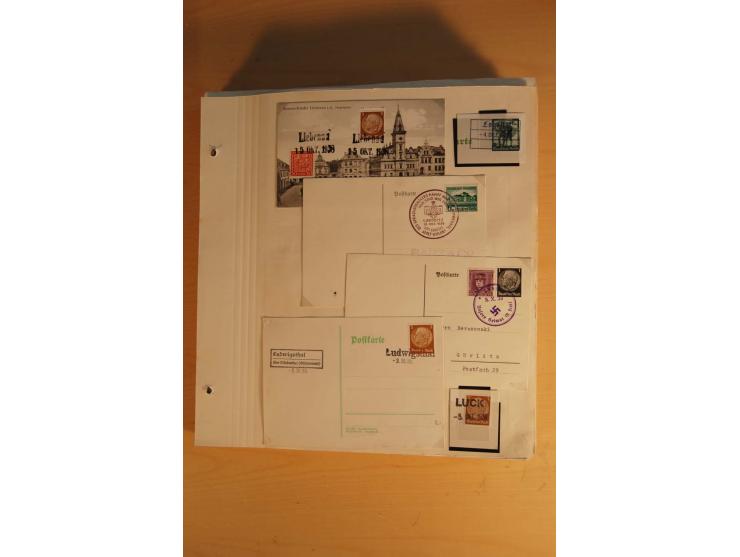 1938, umfangreiche, meist gestempelte und ungebrauchte Sammlung inkl. vielen Briefstücken, dabei bessere und kpl. Ausgaben, E