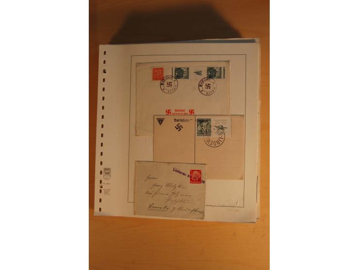 1938, umfangreiche, meist gestempelte und ungebrauchte Sammlung inkl. vielen Briefstücken, dabei bessere und kpl. Ausgaben, E