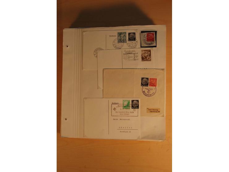1938, umfangreiche, meist gestempelte und ungebrauchte Sammlung inkl. vielen Briefstücken, dabei bessere und kpl. Ausgaben, E
