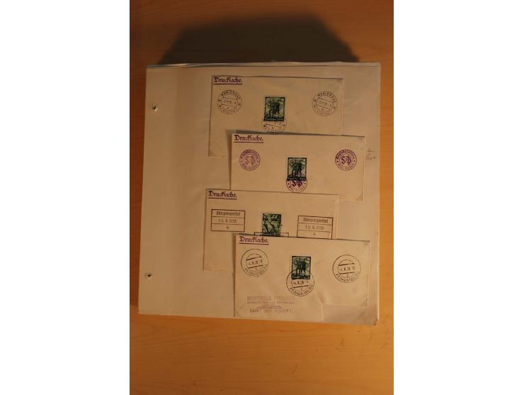 1938, umfangreiche, meist gestempelte und ungebrauchte Sammlung inkl. vielen Briefstücken, dabei bessere und kpl. Ausgaben, E